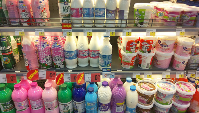 Импорт кисломолочной продукции вырос на 6%
