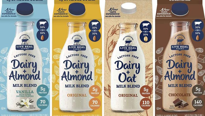 Dairy Farmers of America запустила линию напитков из смеси натурального и растительного молока