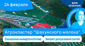 Новости за 5 минут: агрокластер “Шахунского молока”, снижение импорта в Китае, запрет допусловий сетей