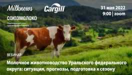 31 мая пройдет вебинар «Молочное животноводства УрФО: ситуация, прогнозы, подготовка к сезону»