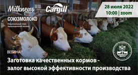 28 июля Milknews и Cargill  проведут вебинар «Заготовка качественных кормов - залог высокой эффективности производства»